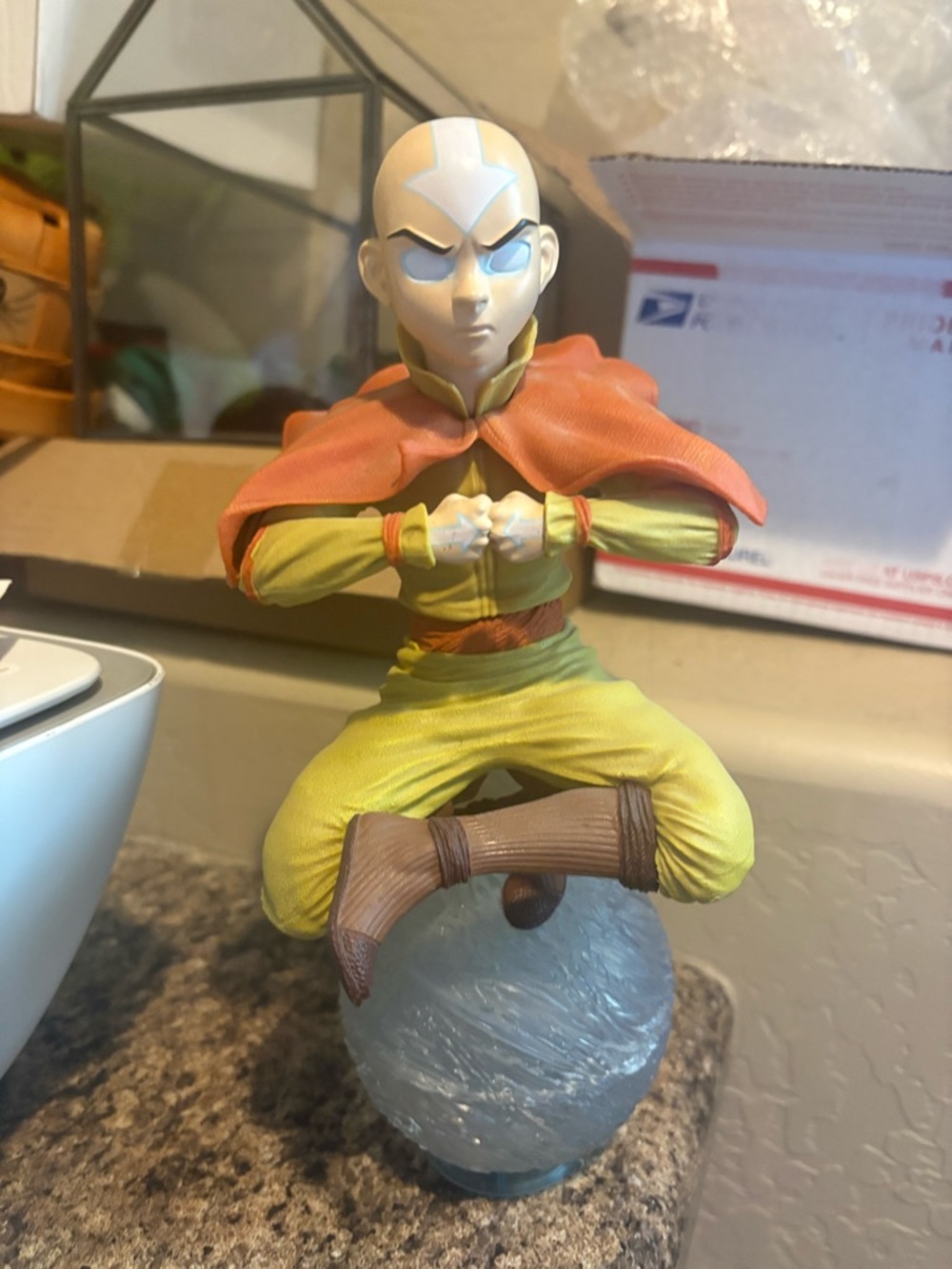 Nickelodeon Aang Figure with Orange Cape and Yellow Outfit